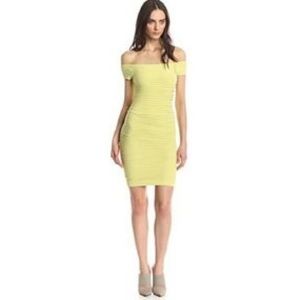 NWT bcbgeneration bright lime off shoulder bodycon